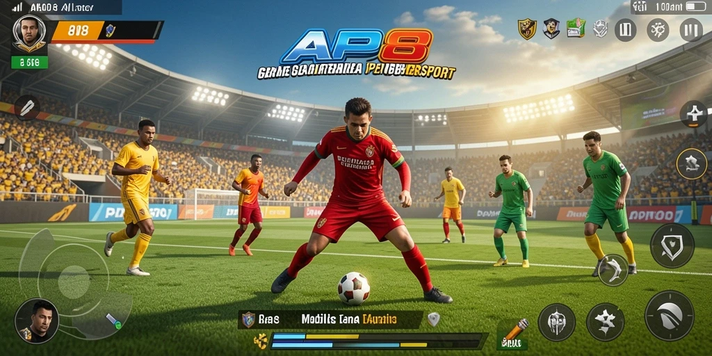 Tampilan utama gameplay API88 yang menampilkan aksi olahraga.