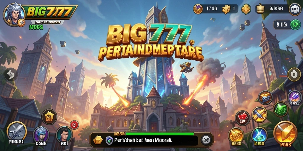 Tampilan menakjubkan dari gameplay Tower Defense di BIG777.