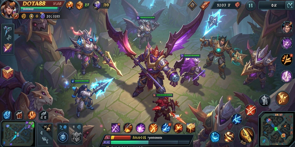 Tampilan gameplay DOTA88 yang menarik dengan banyak elemen simulasi.