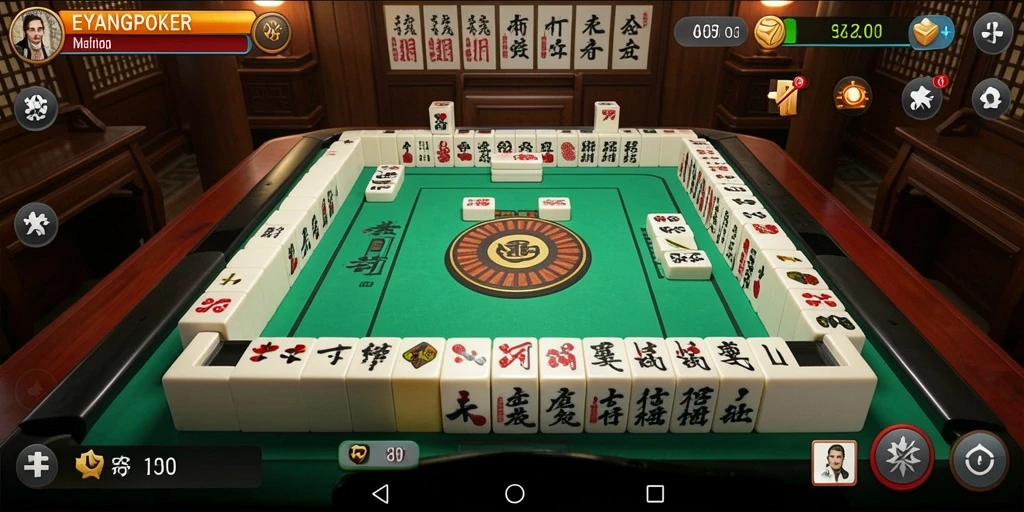 Gameplay menarik EYANGPOKER dalam aksi Mahjong.