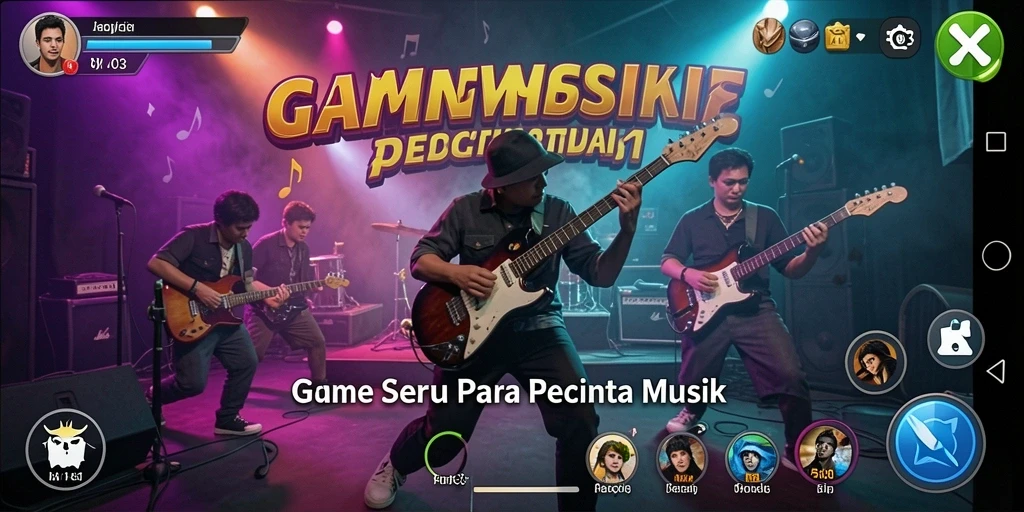 Tampilan gameplay H03 yang penuh energi dan keseruan bermain musik.