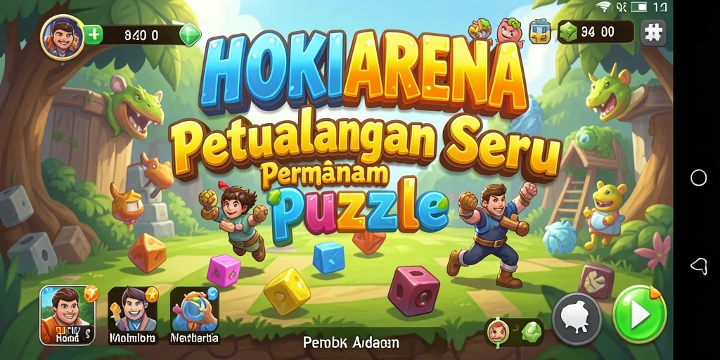 Tampilan gameplay HOKIARENA yang penuh warna dan menantang.