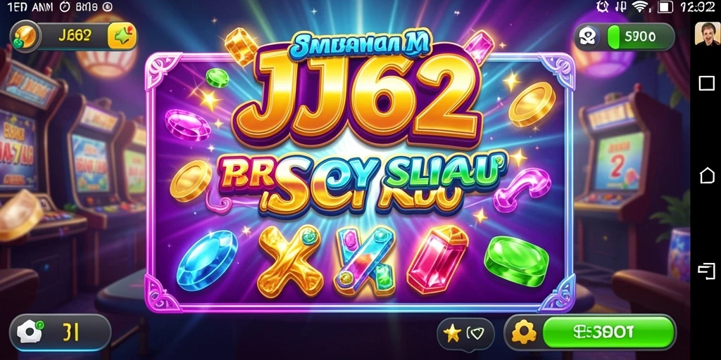 Tampilan gameplay Slot JJ62 yang menakjubkan dan penuh warna.
