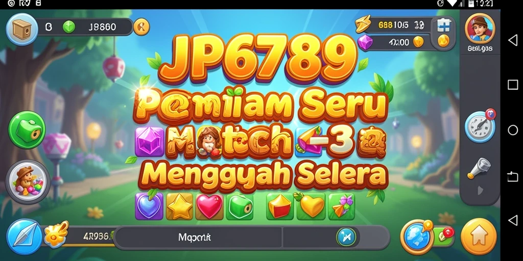 Tampilan gameplay menarik dari JP6789 dengan elemen Match-3.