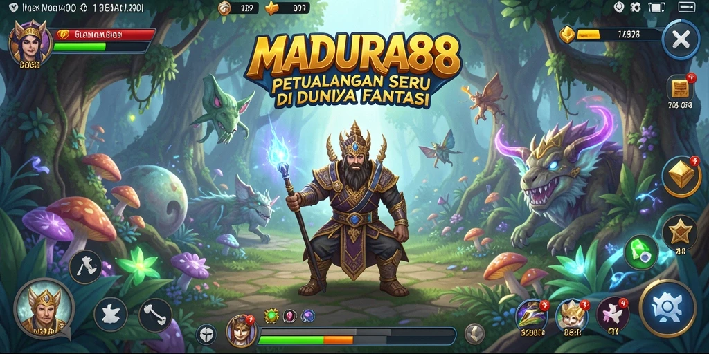 Screenshot utama MADURA88 menampilkan aksi petualangan yang mendebarkan.