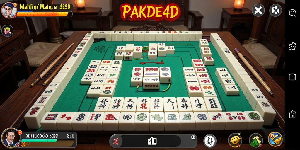 Tangkapan layar menunjukkan gameplay Mahjong yang menarik dan interaktif.