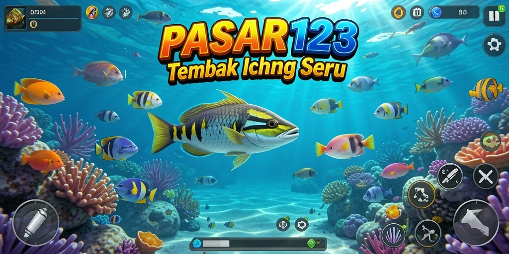 Tampilan gameplay PASAR123 yang seru dan menantang saat menembak ikan.