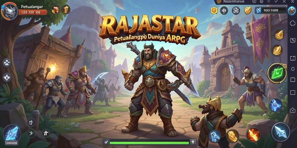 Tampilan gameplay RAJASTAR yang mendebarkan dan penuh aksi.