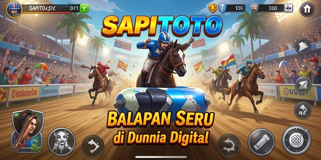 Tangkapan layar gameplay SAPITOTO menunjukkan balapan yang intens dan menarik.